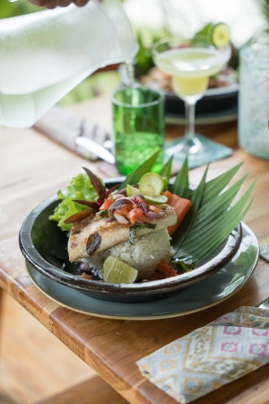 Delicious fish of the day at Dejama Resort, Lombok