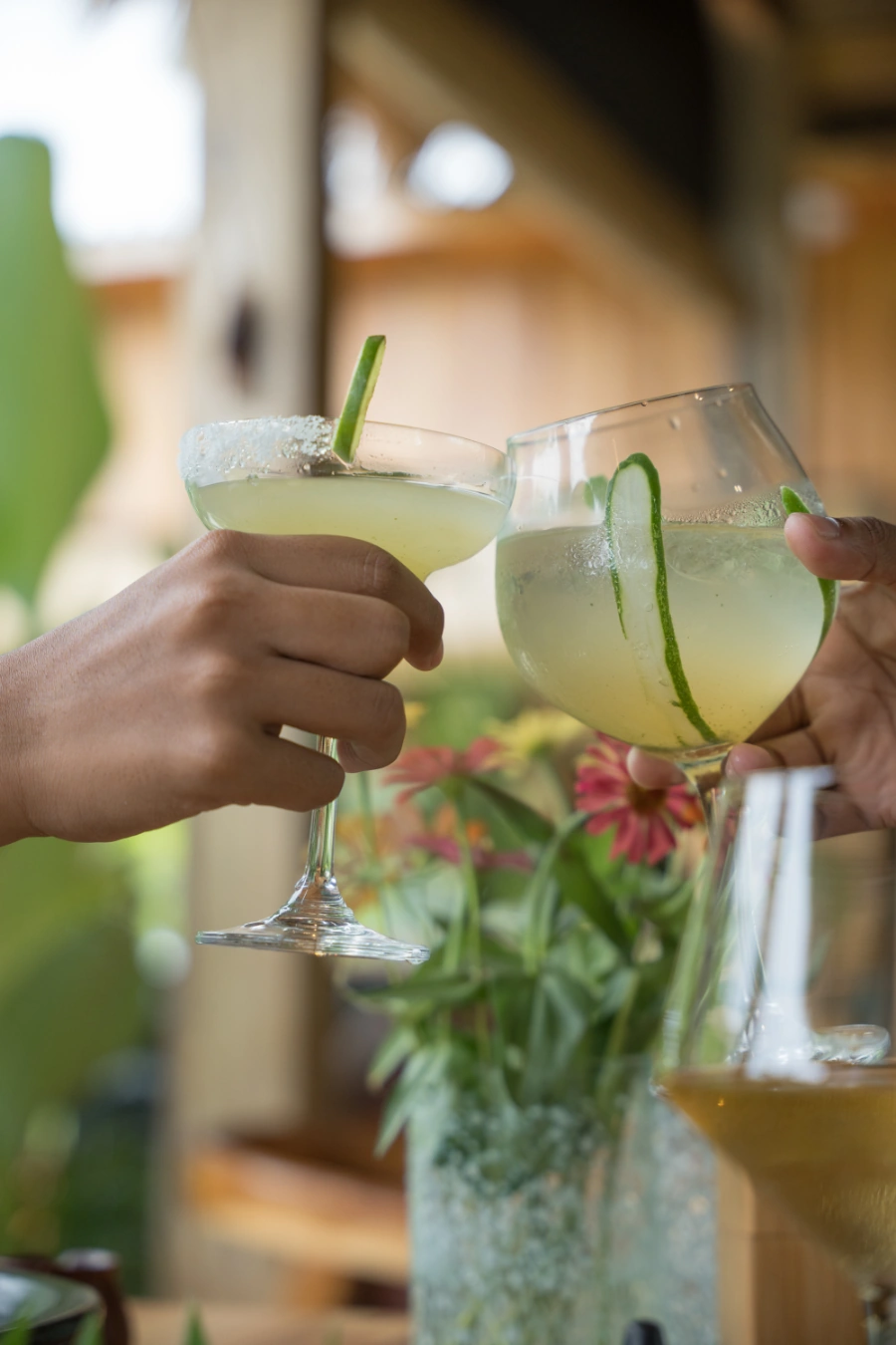 Cold drinks at Dejama Resort, Lombok